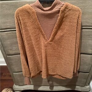 Gimmicks by BKE Tan Cowl Neck Sweater